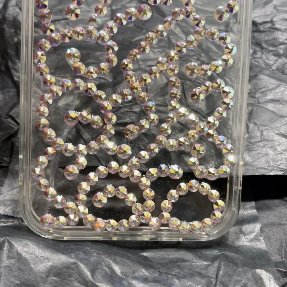🆕NWT Handmade Bling Filigree I-Phone 12 Pro case/cover with Swarovski Crystals.